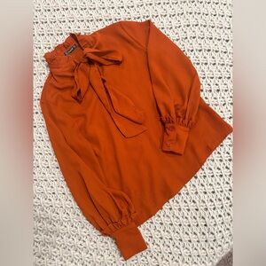 SHEIN orange blouse